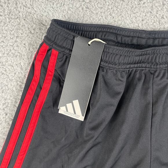 Adidas Men's X-Small Black Red Polyester Entrada 22 Athletic Soccer Shorts - Picture 2 of 13